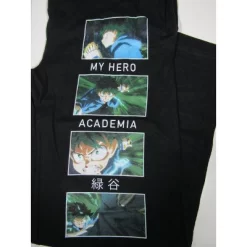 My Hero Academia Four Scenes Adult Black Graphic Pajama Pants