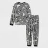 Adult The Nightmare Before Christmas Jack Skellington 2pc Pajama Set - Gray