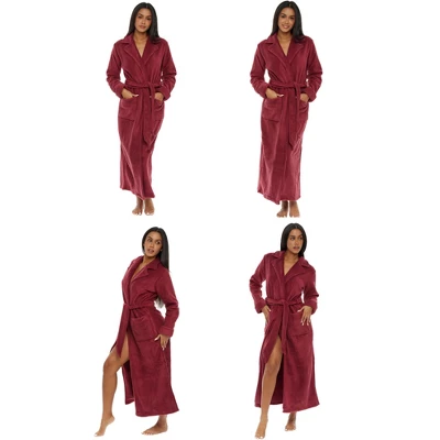 Women's Country Ranch Robe, Durable Warm No Pill Fleece, Anti Pill Winter Bathrobe, House Coat 2 Women's Country Ranch Robe, Durable Warm No Pill Fleece, Anti Pill Winter Bathrobe, House Coat - Image 2