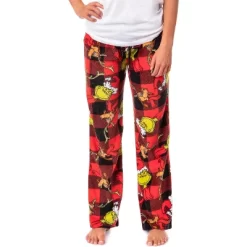 Dr. Seuss Women's The Grinch And Max Buffalo Plaid Fleece Pajama Pants -Cozy Nights Sales Store GUEST 956a979d 1fe0 42af 9ebb a8a5bb035ad0