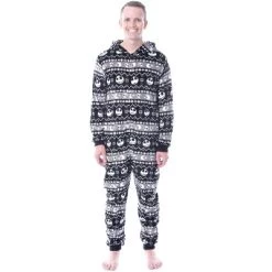 The Nightmare Before Christmas Unisex Adult Fair Isle Union Suit Pajama Unisex