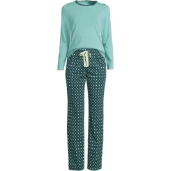 Lands' End Women's Tall Knit Pajama Set Long Sleeve T-Shirt And Pants 26 Lands' End Women's Tall Knit Pajama Set Long Sleeve T-Shirt And Pants -Cozy Nights Sales Store GUEST 965f9297 fcfe 41d1 8d1d 57ad0adedb3d
