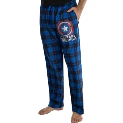 Marvel Mens' Captain America Shield Logo Plaid Pajama Lounge Pants Blue 6 Marvel Mens' Captain America Shield Logo Plaid Pajama Lounge Pants Blue -Cozy Nights Sales Store GUEST 97e14ab8 844b 43db a2ba 51dd669226a6