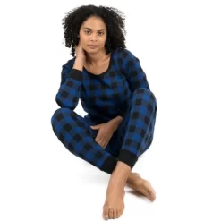 Leveret Womens Two Piece Cotton Plaid Christmas Pajamas