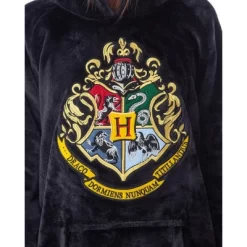 Harry Potter Hogwarts Adults Wearable Blanket Pullover Robe Mens' Womens' Black -Cozy Nights Sales Store GUEST 988b9fbe ab35 4cb1 bbf1 d7186a78e32b