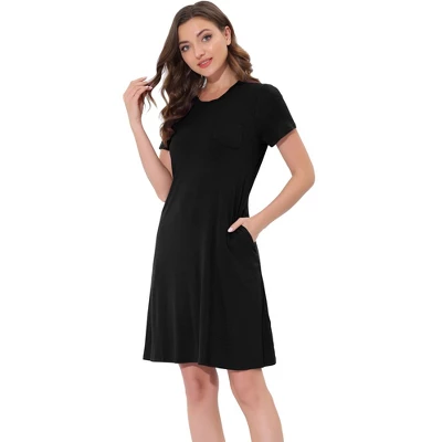 Cheibear Womens Sleepwear Pajama Dress With Pockets Nightshirt Lounge Nightgown 6 Cheibear Womens Sleepwear Pajama Dress With Pockets Nightshirt Lounge Nightgown - Image 6