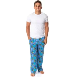 Disney Mens' Lilo & Stitch Character Pineapple Sleep Pajama Pants