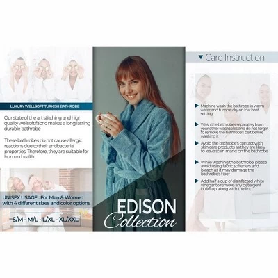 American Soft Linen Warm Fleece Bathrobe, Mens And Womens Adult Robes For Your Bathroom, Shawl Collar Robes 6 American Soft Linen Warm Fleece Bathrobe, Mens And Womens Adult Robes For Your Bathroom, Shawl Collar Robes - Image 6