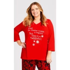 Women's Plus Size Slogan Sleep Top - Red | AVENUE -Cozy Nights Sales Store GUEST 9a7df072 78ae 436b 82f2 6ee0a5e583de