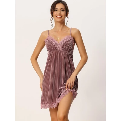 Cheibear Womens Velvet Nightgowns With Robe Lace Trim Loungewear Pajama Sets 1 Cheibear Womens Velvet Nightgowns With Robe Lace Trim Loungewear Pajama Sets