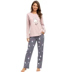 Cheibear Womens Sleepwear Pjs Lounge Round Neck With Pants Nightwear Pajama Set -Cozy Nights Sales Store GUEST 9c063080 b828 40a9 9efb a578cb302672