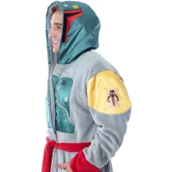 Star Wars Adult Boba Fett Bounty Hunter Fleece Robe Bathrobe For Men Women Multi -Cozy Nights Sales Store GUEST 9c46a0ec 3fdd 4187 881f 98108187119c