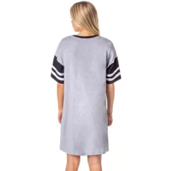 Star Wars Womens' Distressed Darth Vader Nightgown Sleep Pajama Shirt Grey