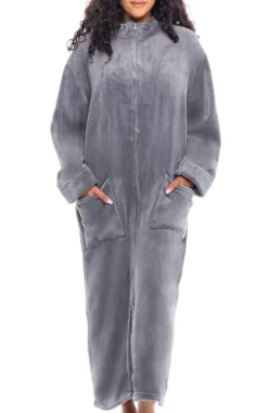 Women's Zip Up Fleece Robe, Soft Warm Plush Oversized Zipper Bathrobe -Cozy Nights Sales Store GUEST 9cf8d8b1 fbed 4b32 89d2 32e6f2b8b9c7