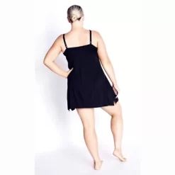 Women's Plus Size Sexy Lace Chemise - Black | AVENUE