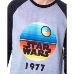 Star Wars Men's Pajamas Star Wars 1977 Raglan Shirt And Pants Pajama Set Star Wars 1977