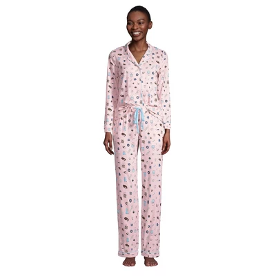 Lands' End Women's Plus Size Comfort Knit Pajama Set Long Sleeve Top And Pants 5 Lands' End Women's Plus Size Comfort Knit Pajama Set Long Sleeve Top And Pants - Image 5