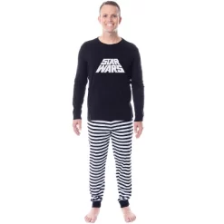 Star Wars Movie Film Title Logo Mens' Womens' Adult Unisex Sleep Pajama Set Black -Cozy Nights Sales Store GUEST 9e158596 f800 40f5 ab48 295b3c20b189