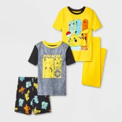 POKEMON Boys' Pokémon Pikachu & Friends 4pc Pajama Set - Yellow -Cozy Nights Sales Store GUEST 9f494cff 6fb5 45cd 8d3c 44860744728c
