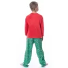 Peanuts Boys' Christmas Holiday Season Sing Along Sleep Pajama Set Green