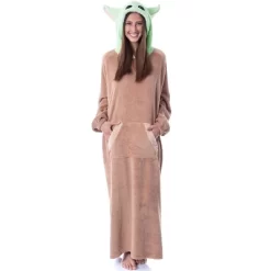 Star Wars The Mandalorian Baby Yoda Costume Adult Wearable Blanket Pullover Robe Brown -Cozy Nights Sales Store GUEST 9f7f0605 8cc6 4870 b665 3e89dced0f7c
