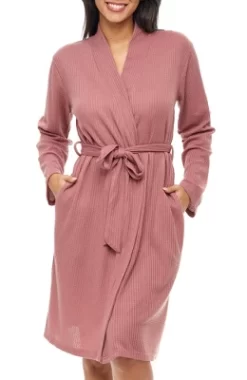 Women's Soft Ribbed Waffle Rib Knit Wrap Robe With Pockets, Lightweight Bathrobe -Cozy Nights Sales Store GUEST 9fe45803 df6a 4eb4 bad7 88c9f14a1a55