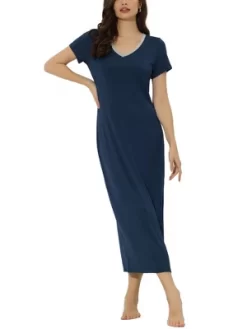 Cheibear Womens Sleepwear Long Pajama Dress With Side Slit Nightshirt Lounge Nightgown 11 Cheibear Womens Sleepwear Long Pajama Dress With Side Slit Nightshirt Lounge Nightgown -Cozy Nights Sales Store GUEST a0237fa7 9b81 4e33 8825 9a6422bd30ec