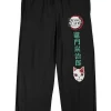 Demon Slayer Tanjiro Mask Men's Black Sleep Pajama Pants