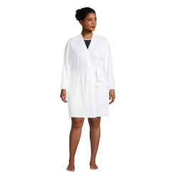 Lands' End Women's Cotton Blend Above The Knee Length Robe -Cozy Nights Sales Store GUEST a164a02f c477 470a a530 95061bcf8320