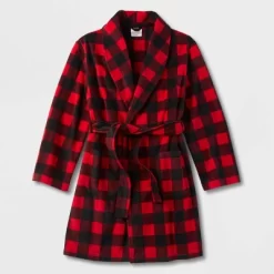 Kids' Buffalo Check Matching Family Robe - Wondershop™ Red