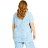 Women's Plus Size Bunny Button Up Sleep Top - Blue Bunny| AVENUE