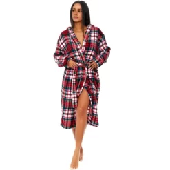 Women's Soft Fleece Robe With Hood, Warm Lightweight Bathrobe -Cozy Nights Sales Store GUEST a4a7890e 096f 4ce3 9ba9 aea9c6bb5940