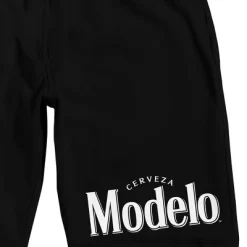Modelo Logo Men's Black Sleep Pajama Shorts