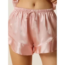 Cheibear Women's Matching Satin Nigthgown And Cami Shorts Pajama Sets 3 Pcs -Cozy Nights Sales Store GUEST a54b2fe6 0fd8 4209 9312 58a341011d67