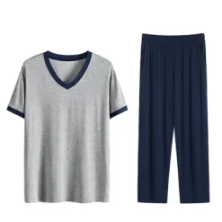 Lars Amadeus Men's Cotton Short Sleeves V Neck Top Bottoms Lounge Sleep Pajamas Sets -Cozy Nights Sales Store GUEST a59a4ba8 8b1e 4f8c b10c 7d35313e09a4