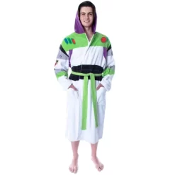 Disney Men's Toy Story Buzz Lightyear Costume Fleece Plush Robe Bathrobe -Cozy Nights Sales Store GUEST a5ca1b2c 7608 4528 8a9b b8714b0d1336