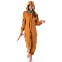 Scooby-Doo Mens' Hooded Union Suit Adult Costume Pajama Sleeper Brown -Cozy Nights Sales Store GUEST a6765025 e8a8 489d acca 0ab026e65c3e