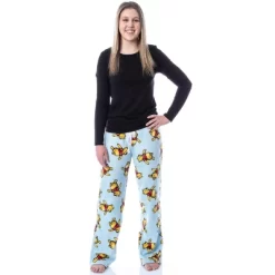 Disney Women's Winnie The Pooh Sketch Toss Print Loungewear Pajama Pants