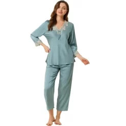 Allegra K Women’s Pajama Sets Sleepwear Soft Night Suit Lounge Sets -Cozy Nights Sales Store GUEST a6b725e1 4bc7 451e bf43 820f5eea5975