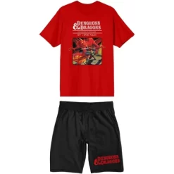 Dungeons & Dragons Classic Art Men's T-Shirt & Sleep Pajama Short Set -Cozy Nights Sales Store GUEST a71a9468 a7e2 493d 883f 2453015551fb