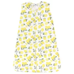 Hudson Baby Infant Girl Cotton Sleeveless Wearable Sleeping Bag, Sack, Blanket, Lemon
