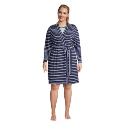 Lands' End Women's Cotton Blend Above The Knee Length Robe -Cozy Nights Sales Store GUEST a81c30d1 64a7 487b 98ae e47ffdafd53e