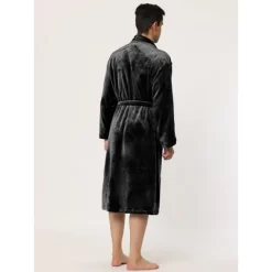 Lars Amadeus Men's Plush Shawl Collar Robe Long Sleeves Spa Bathrobe -Cozy Nights Sales Store GUEST a8b28d26 801e 40a6 865d 19fe06b9519d