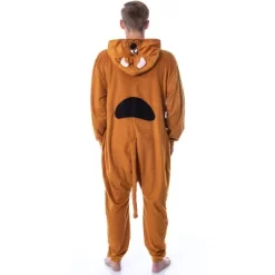 Scooby-Doo Mens' Hooded Union Suit Adult Costume Pajama Sleeper Brown -Cozy Nights Sales Store GUEST a9699920 4f3c 4720 b3bf 620a2733f025