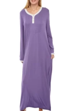 Women's Soft Knit Nightgown Long Sleep Shirt Full Length Henley Pajama Top With Pockets 20 Women's Soft Knit Nightgown Long Sleep Shirt Full Length Henley Pajama Top With Pockets -Cozy Nights Sales Store GUEST ab99a7f9 1b0e 44b6 b99b 5661fe0be893