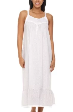 Women's Cotton Victorian Nightgown, Cecilia Sleeveless Lace Trimmed Button Up Long Vintage Night Dress Gown -Cozy Nights Sales Store GUEST abd976ae aadd 41de 905d 188826c98055