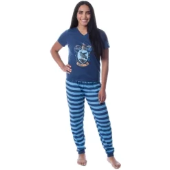 Harry Potter Womens' Hogwarts House Crest Jogger Pajama Set-All Houses -Cozy Nights Sales Store GUEST abe344f0 9c19 471e b741 6d9bc3136db0