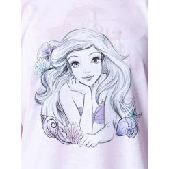 Disney Womens' Princess Ariel The Little Mermaid Sketch Pajama Set Short Pink -Cozy Nights Sales Store GUEST ae0476e9 cda9 4669 92a7 515325f52032