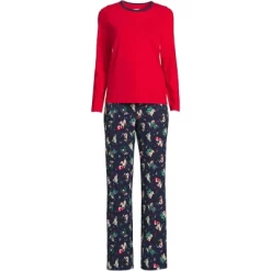 Lands' End Women's Tall Knit Pajama Set Long Sleeve T-Shirt And Pants 32 Lands' End Women's Tall Knit Pajama Set Long Sleeve T-Shirt And Pants -Cozy Nights Sales Store GUEST ae5f6208 b7e2 47d0 8f2f 9a06e9531db4