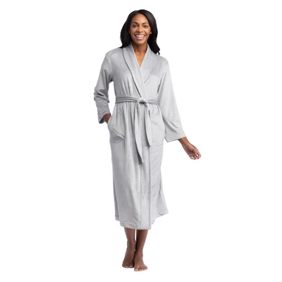Softies Women's 48" Feather Velour Shawl Collar Robe 3 Softies Women's 48" Feather Velour Shawl Collar Robe - Image 3